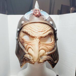 Biker Rubber Mask viking Costume Cosplay 1985 Imagineering INC read description